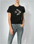 T-Shirt mit Metallic-Print - schwarz