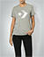 T-Shirt mit Metallic-Print - grau