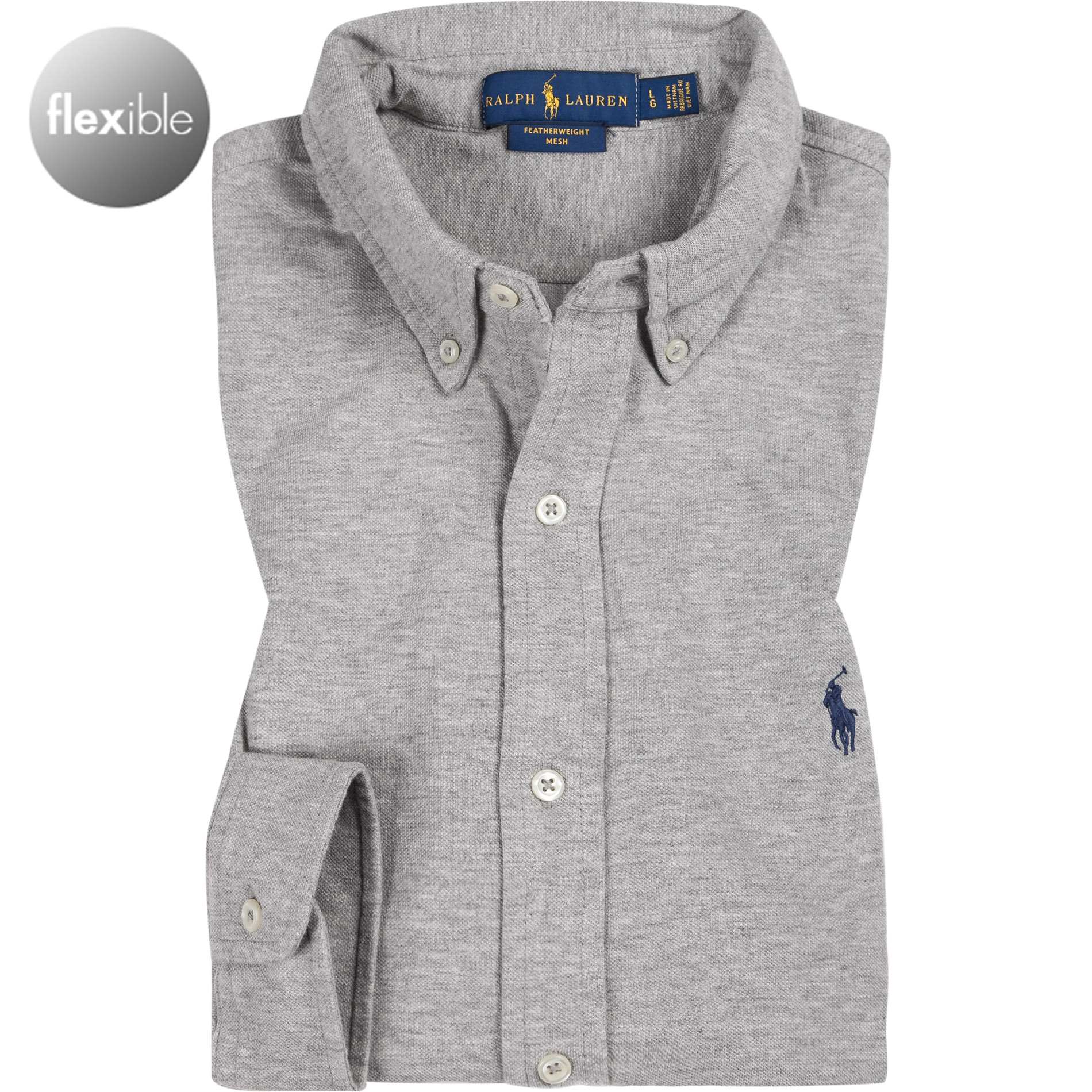 Polo Ralph Lauren Herren Hemd grau meliert