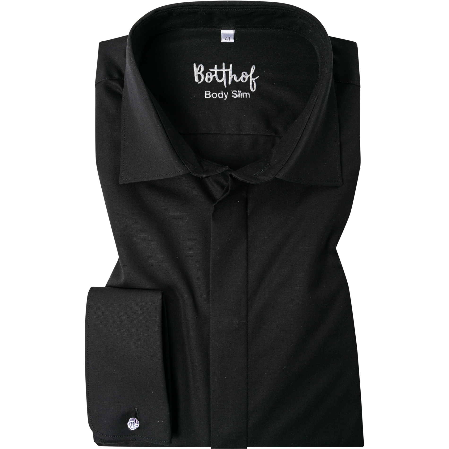 Herrenausstatter Herren Hemd schwarz Slim Fit