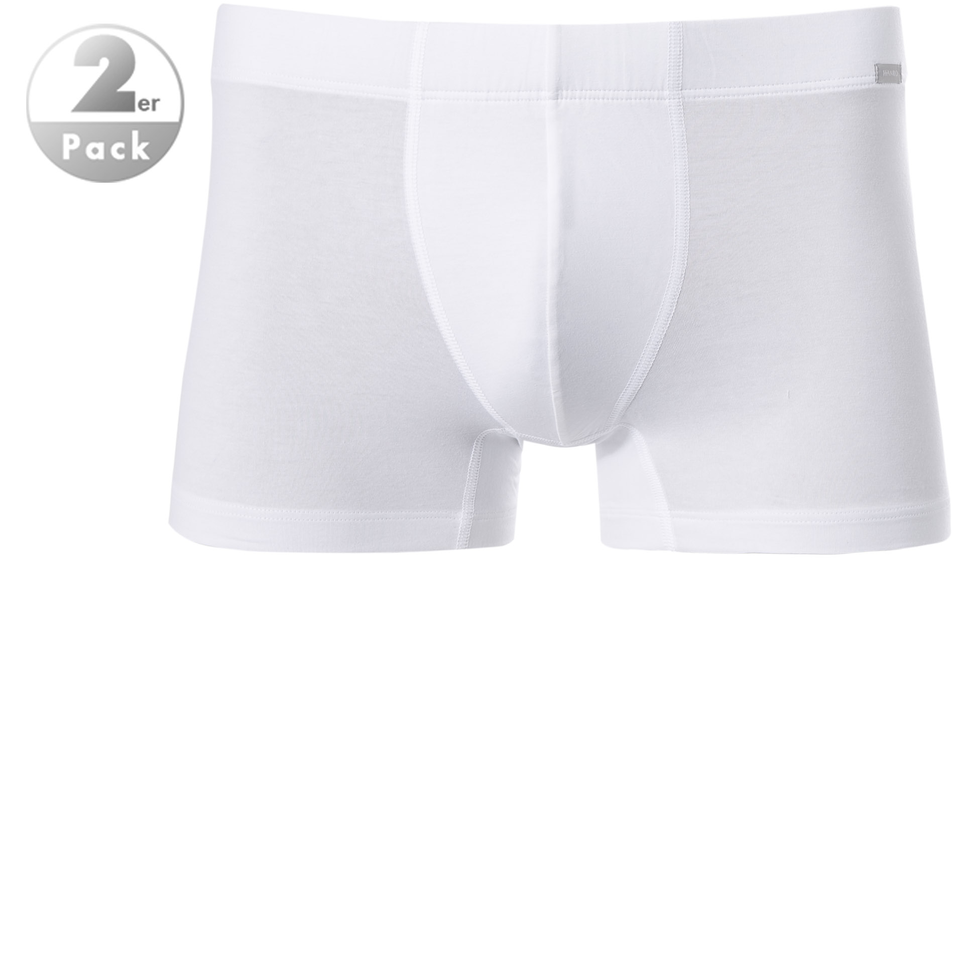 Hanro Herren Pants Weiß Baumwolle & Mix Unifarben