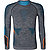 Funktionsshirt, Mikrofaser, grau meliert - schwarz-blau- orange