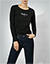 Langarmshirt mit Logo-Print - schwarz