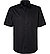 Kurzarmhemd, Modern Fit, Baumwolle, schwarz - schwarz