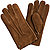 Handschuhe, Lammfell, cognac - braun