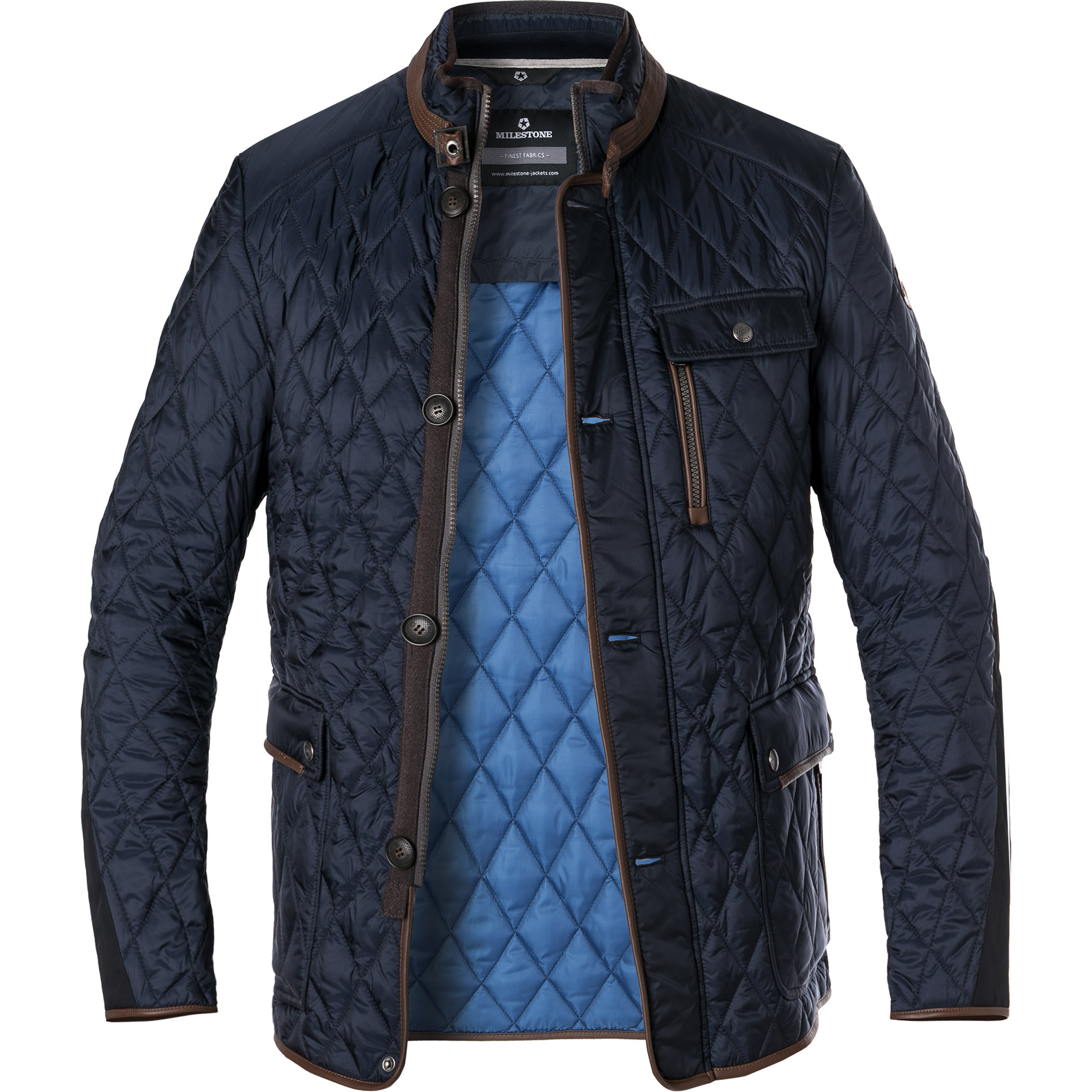 MILESTONE Herren Jacke blau unifarben