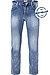 Jeans, Regular Fit, Baumwoll-Stretch, blau - hellblau
