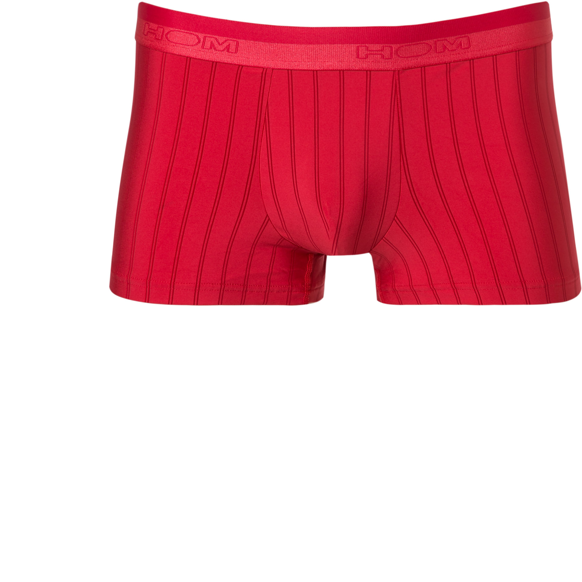 HOM Herren Trunk rot Mikrofaser unifarben