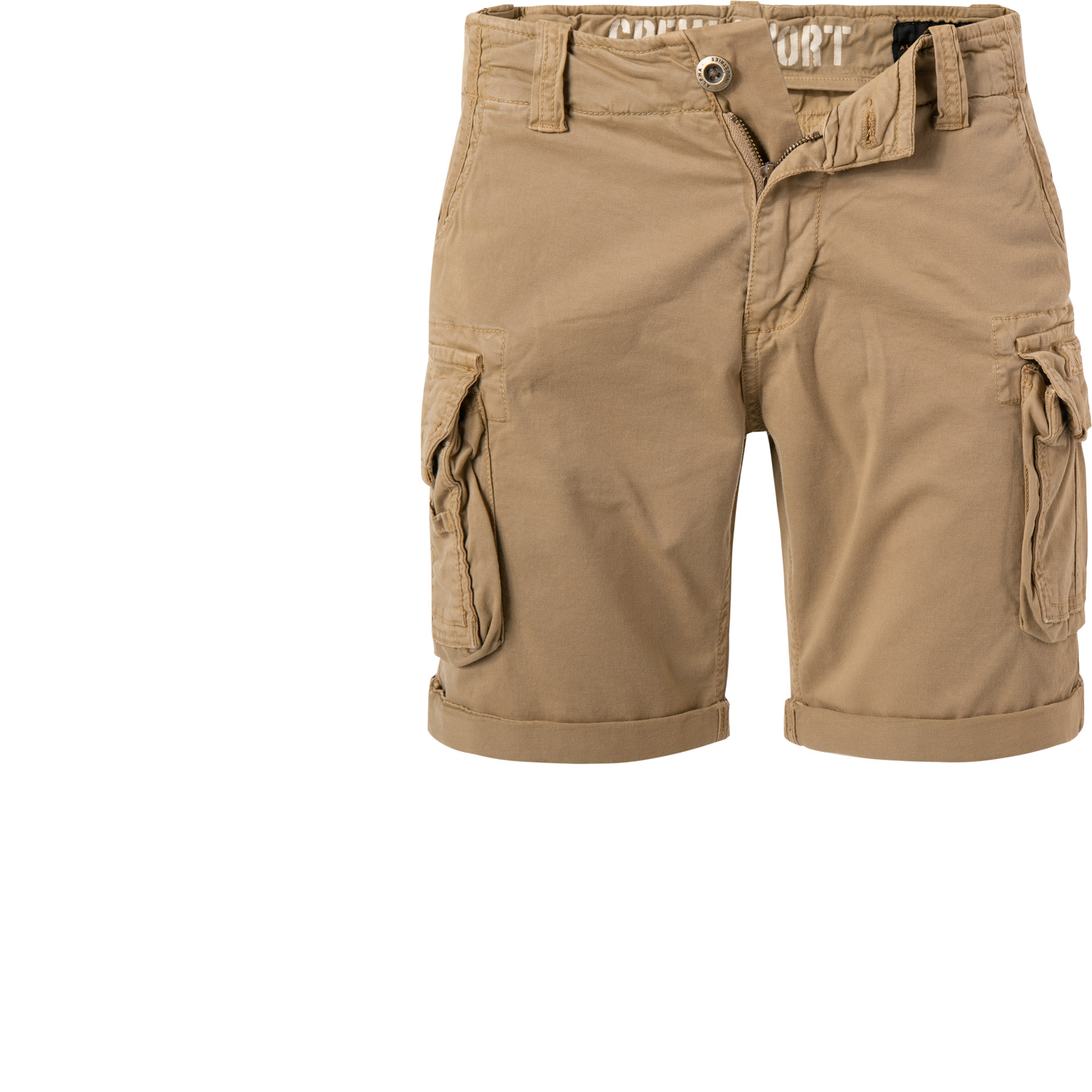 ALPHA INDUSTRIES Herren Cargoshorts braun Slim Fit