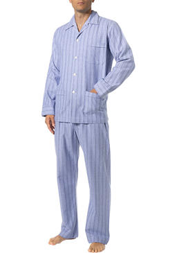 Stylingtipps Beschreibungsbild von DEREK ROSE Pyjama Set 5000/ARRA020BLU