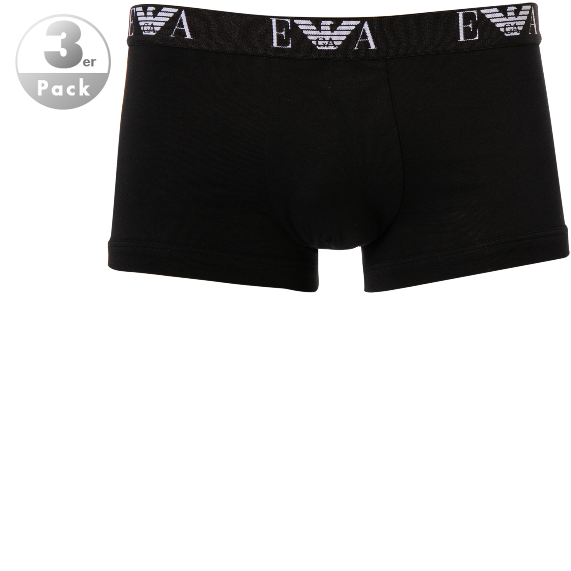 EMPORIO ARMANI Herren Trunks schwarz Baumwolle & Mix unifarben