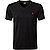 T-Shirt, Custom Slim Fit, Baumwolle, schwarz - black