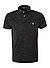 Polo-Shirt, Custom Slim Fit, Baumwoll-Piqué, schwarz meliert - schwarz meliert