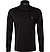 Rollkragenshirt, Baumwolle, schwarz - schwarz