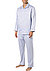 Pyjama, Baumwollsatin, hellblau - hellblau