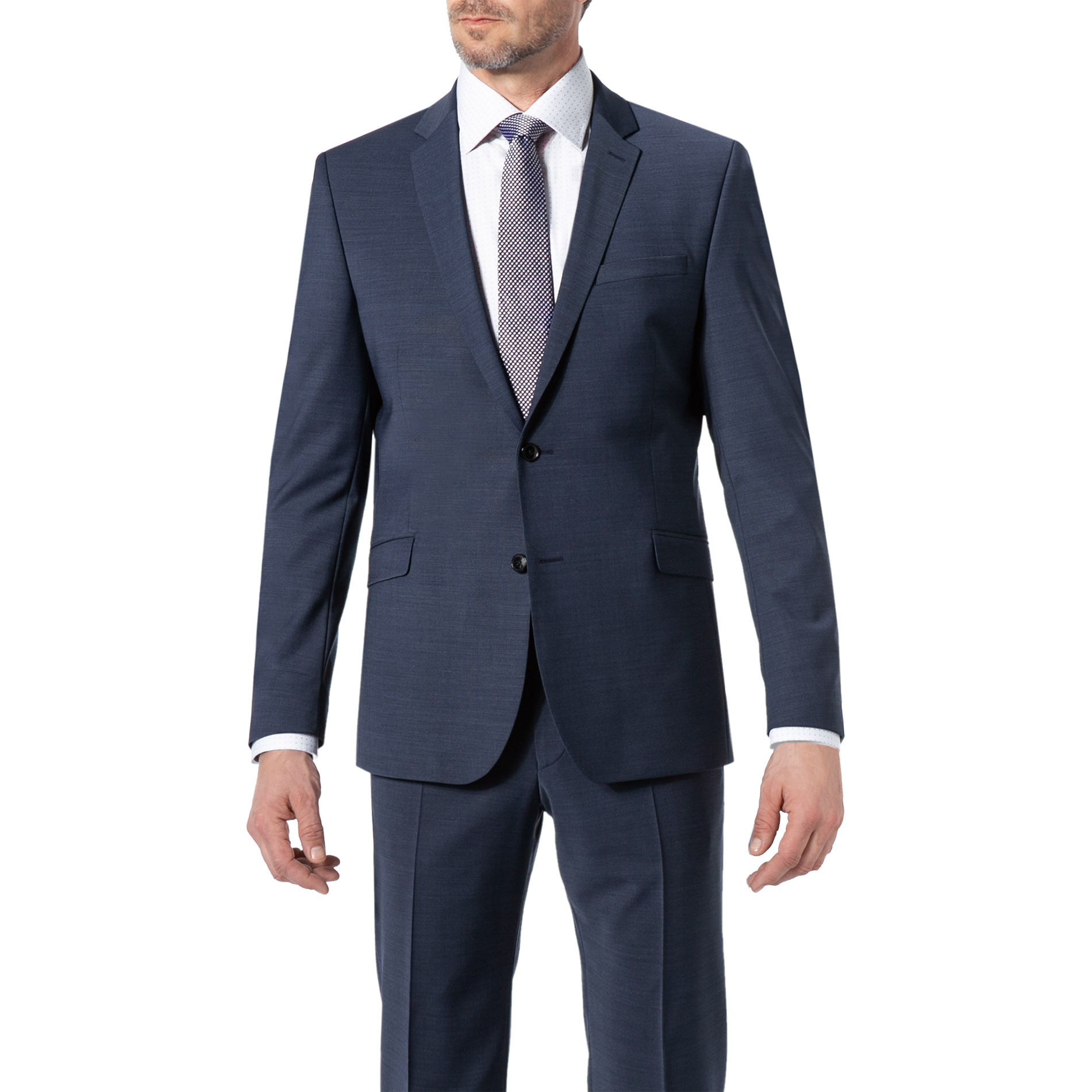 Strellson Herren Sakko blau Woll-Stretch Slim Fit