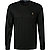 Longsleeve, Custom Slim Fit, Baumwolle, schwarz - schwarz