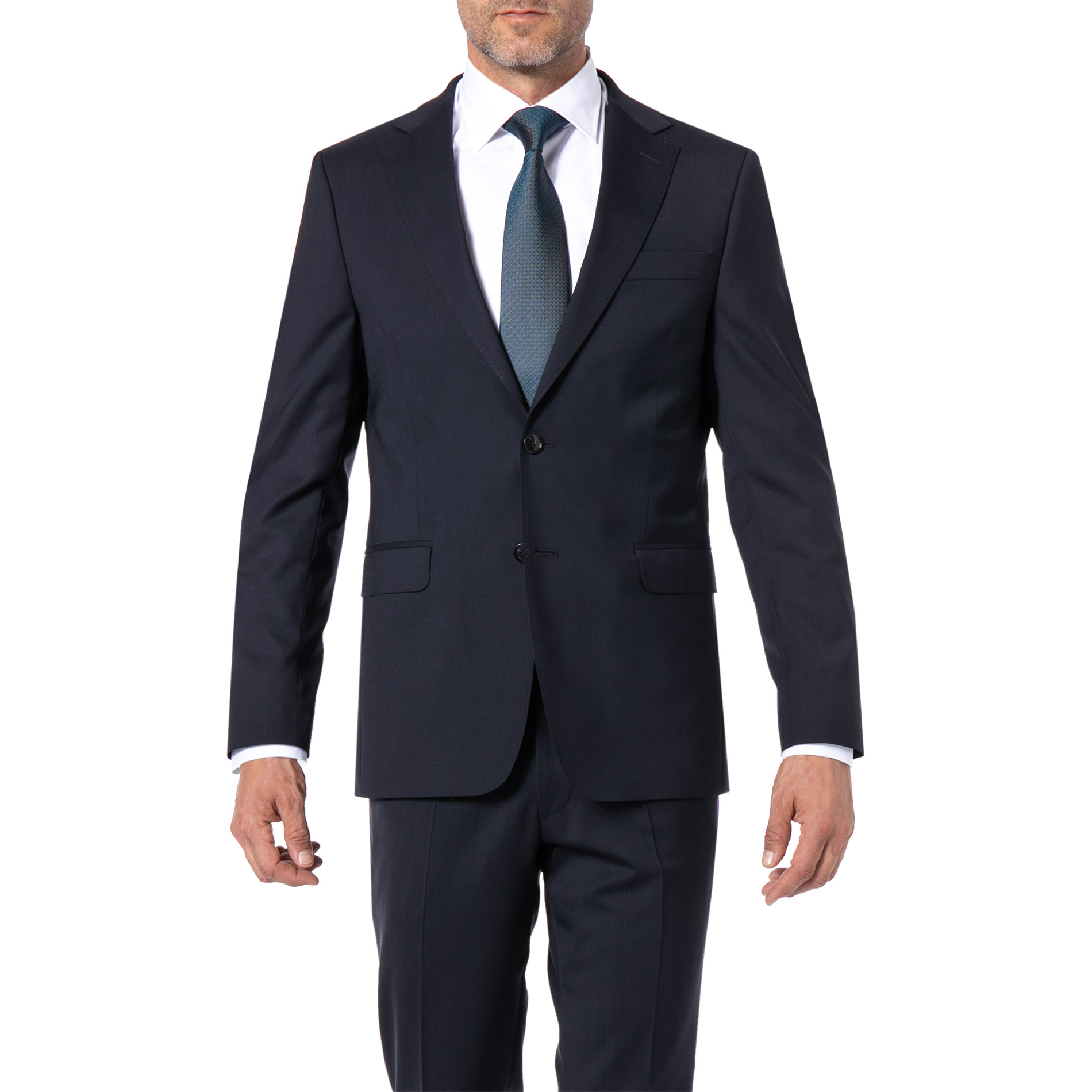 OSCAR JACOBSON Herren Sakko blau Woll-Stretch