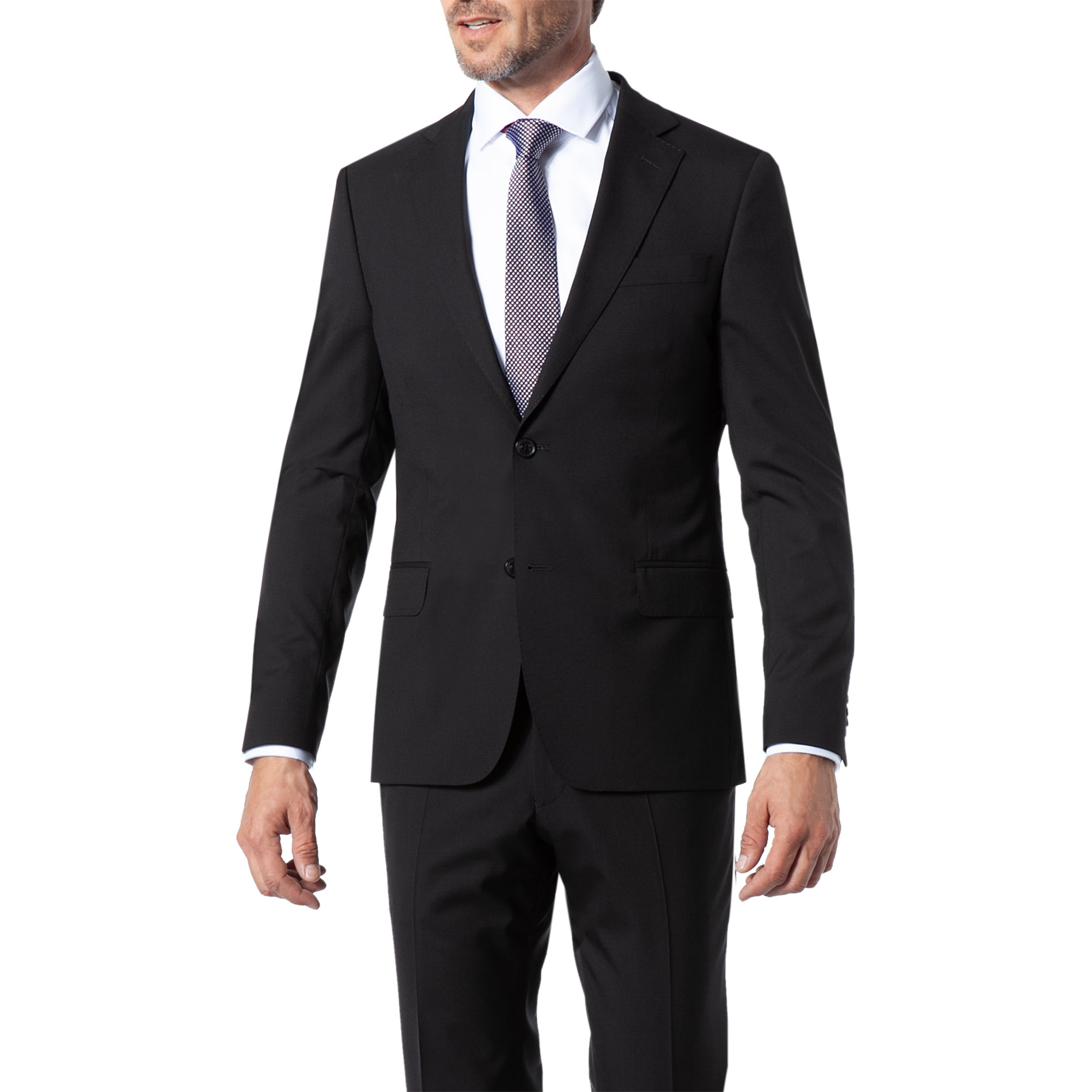OSCAR JACOBSON Herren Sakko schwarz Wolle