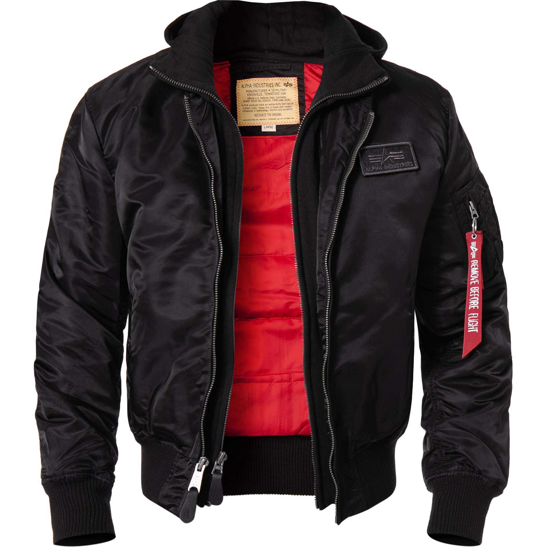 ALPHA INDUSTRIES Herren Blouson schwarz unifarben
