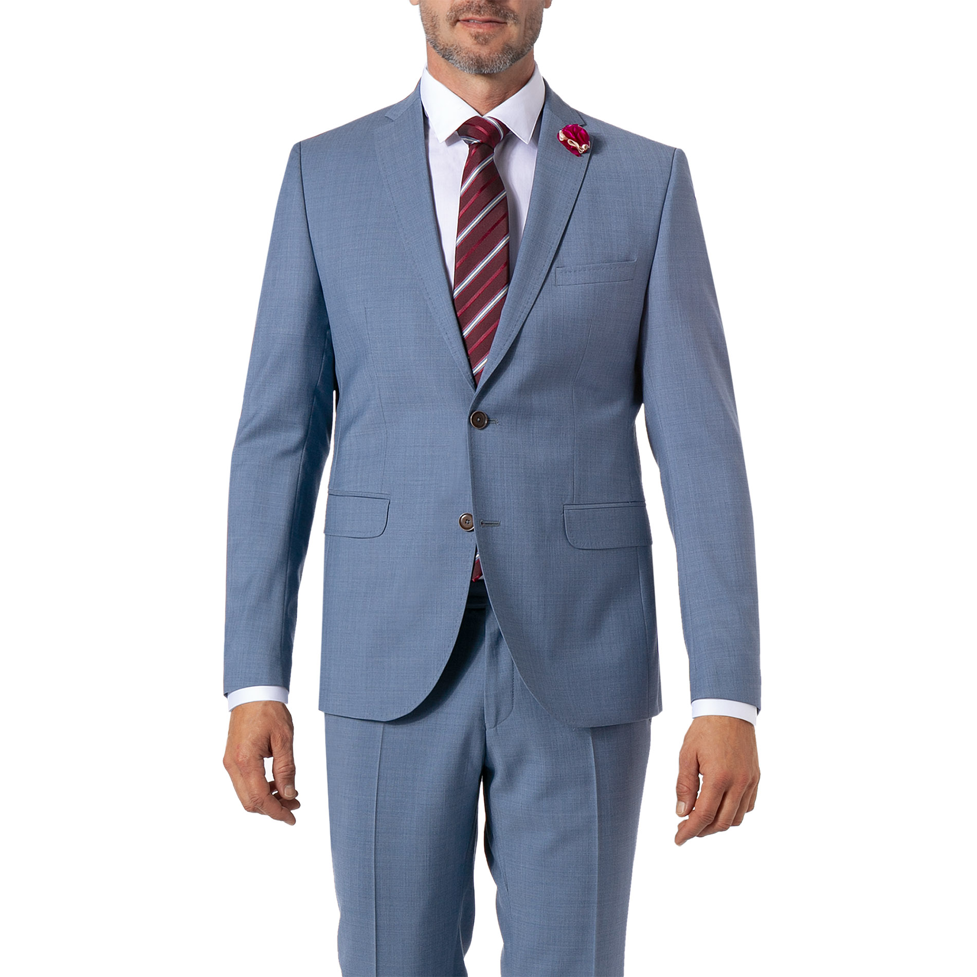 CG Herren Sakko blau Schurwolle Slim Fit