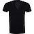 T-Shirt, Baumwoll-Stretch, schwarz - schwarz