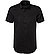 Kurzarmhemd, Body Fit, Baumwolle, schwarz - schwarz