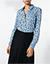 Bluse mit Allover-Muster - blau
