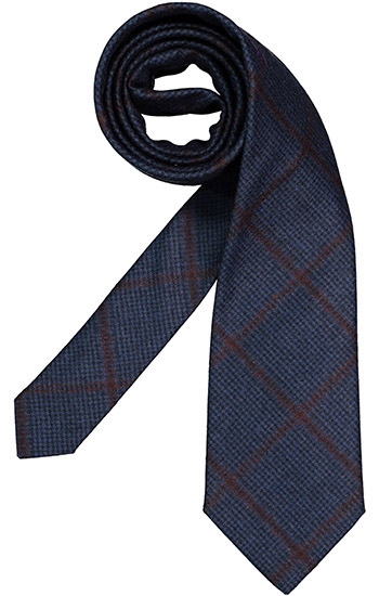 Krawatte Wolle blau gemustert