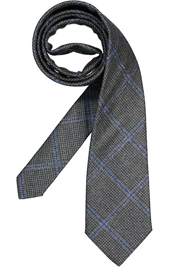 Krawatte Wolle grau-blau kariert