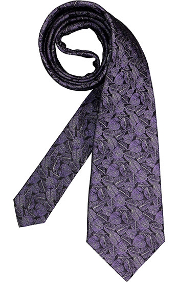 Krawatte Seide viola gemustert