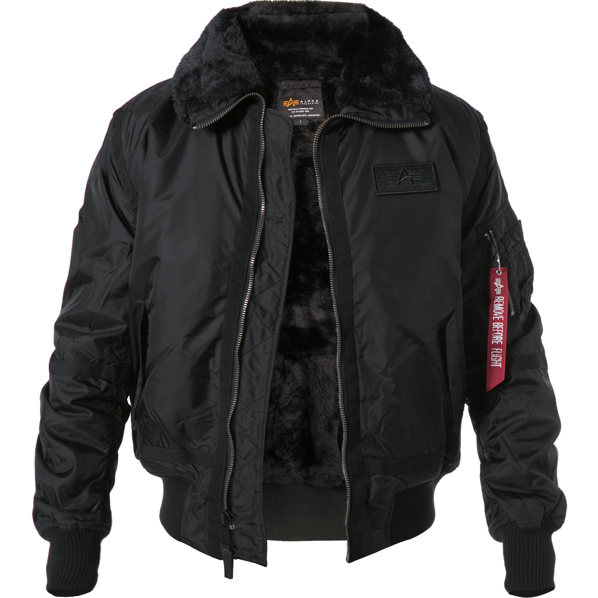 ALPHA INDUSTRIES Herren Jacke schwarz unifarben