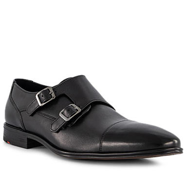 Monkstraps Mailand, Kalbleder, schwarz