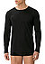 Longsleeve, Sea Island Baumwolle, schwarz - schwarz