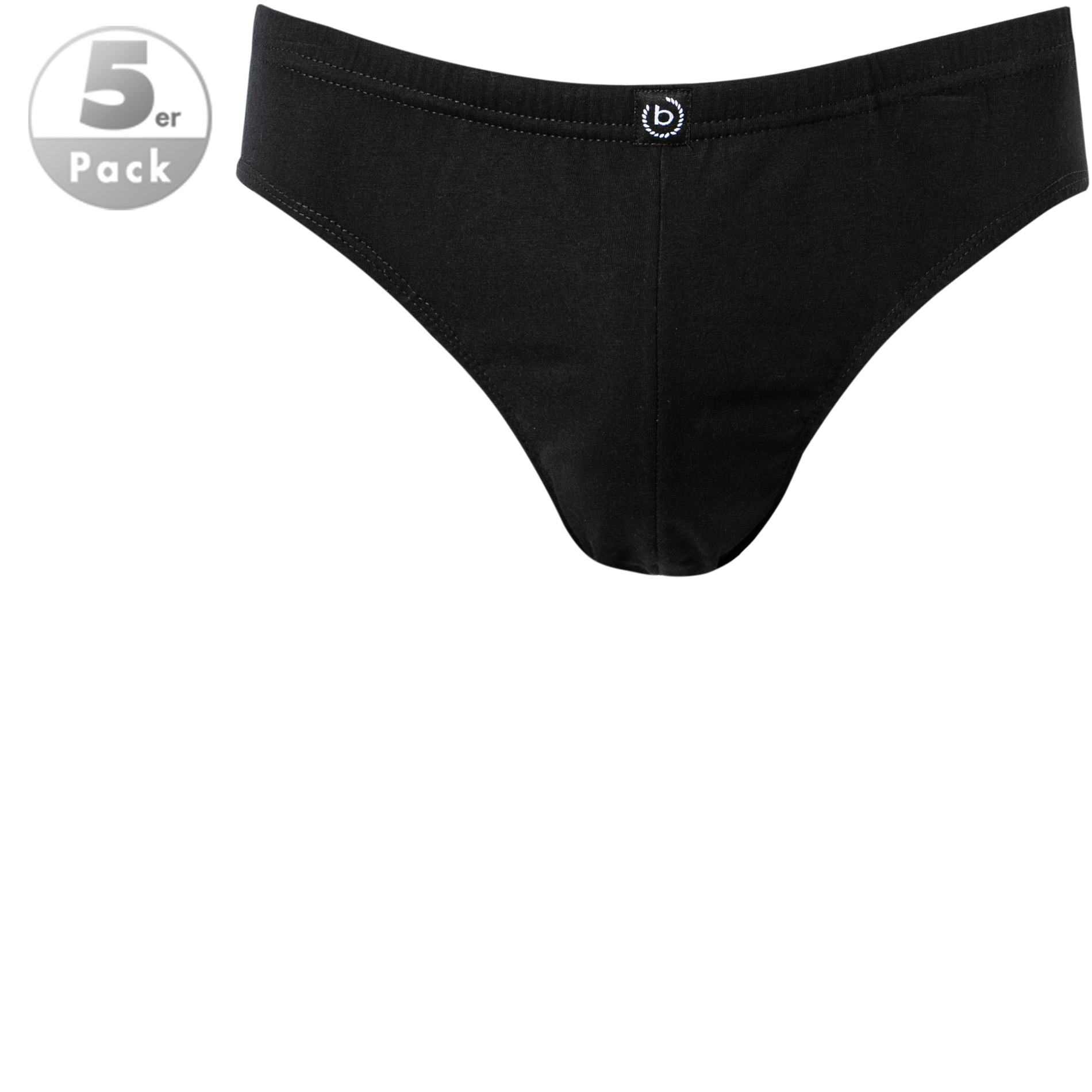 bugatti Herren Slips schwarz Baumwolle & Mix unifarben