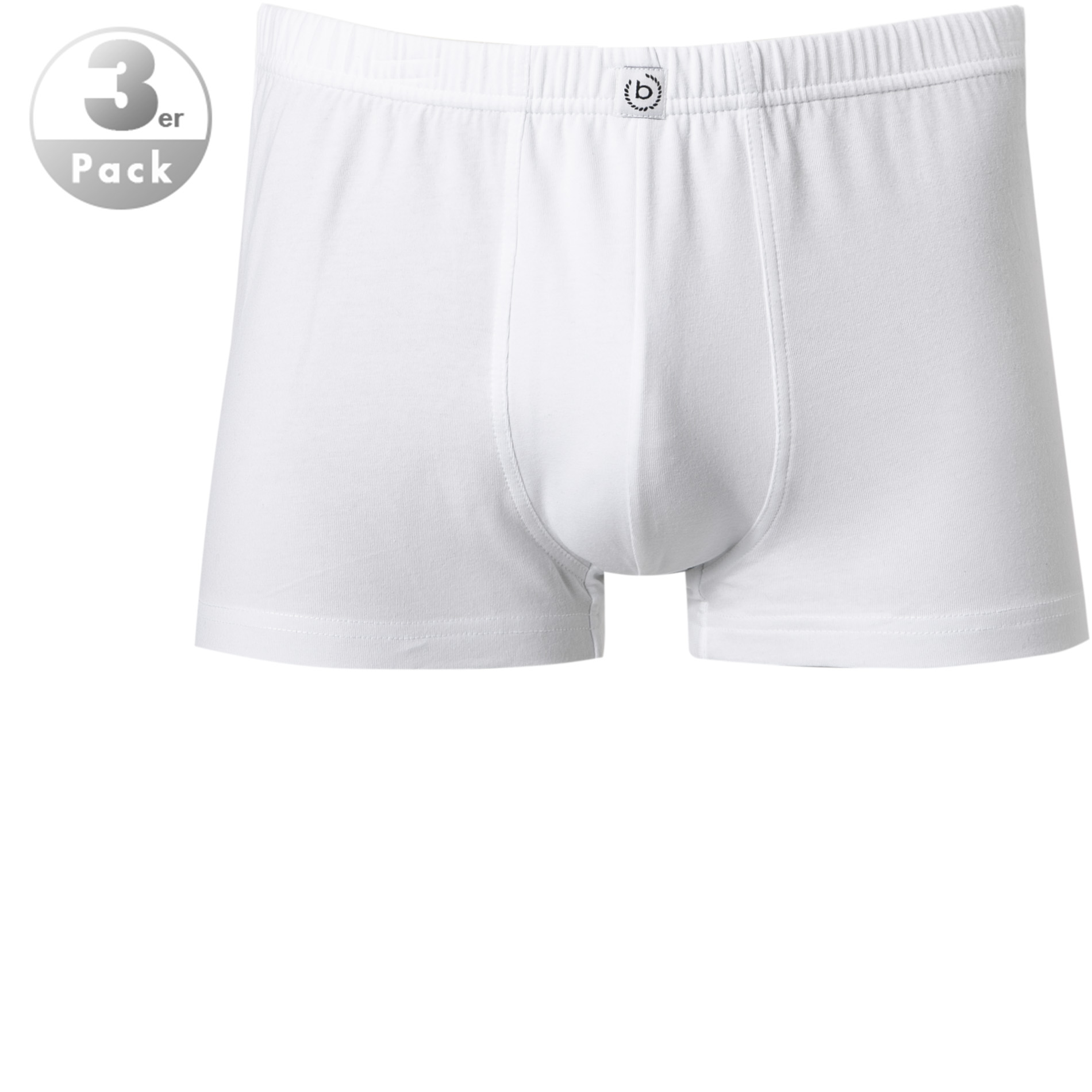 bugatti Herren Pants weiß Baumwolle & Mix unifarben