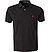 Polo-Shirt, Custom Slim Fit, Baumwoll-Piqué, schwarz - schwarz