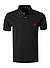 Polo-Shirt, Slim Fit, Baumwoll-Piqué, schwarz - schwarz