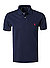Polo-Shirt, Slim Fit, Baumwoll-Piqué, navy - navy