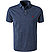 Polo-Shirt, Custom Slim Fit, Baumwoll-Piqué, denimblau meliert - denimblau