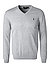 Pullover, Slim Fit, Pima Baumwolle, hellgrau meliert - hellgrau