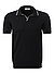 Polo-Shirt, Baumwoll-Strick, schwarz - schwarz