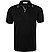 Polo-Shirt, Baumwoll-Strick, schwarz - schwarz