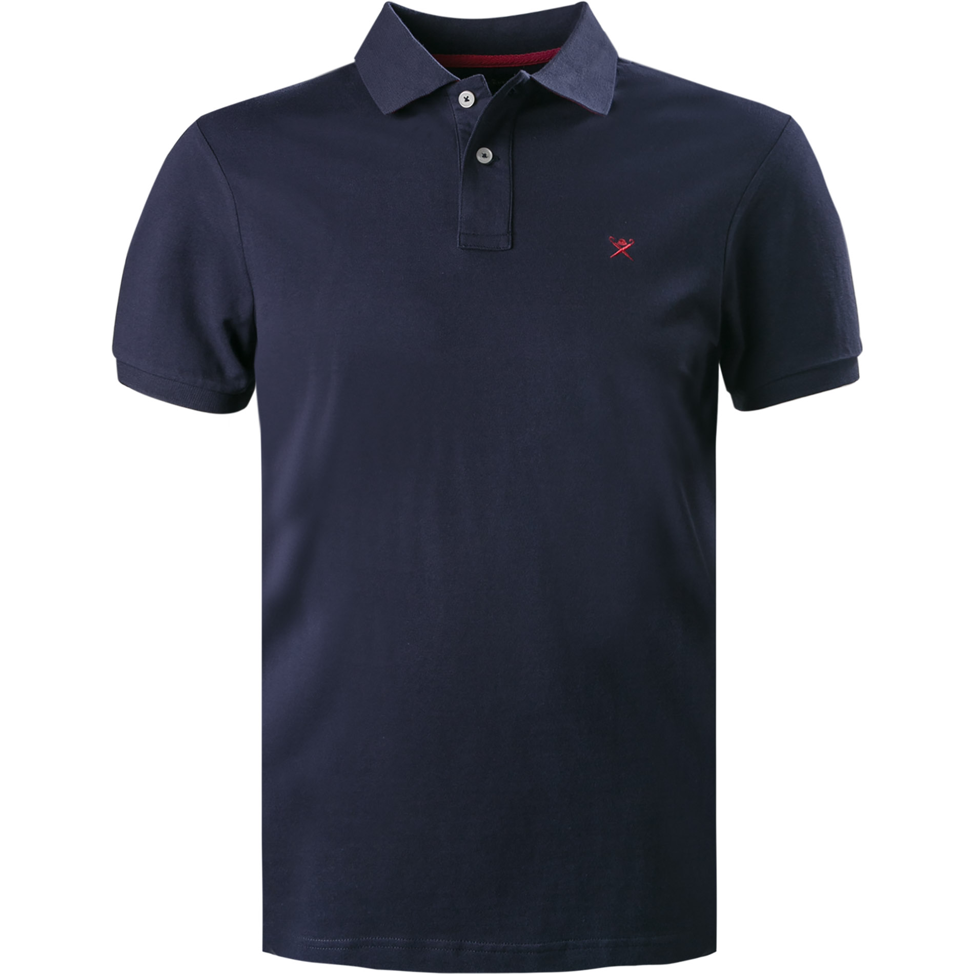 HACKETT Herren Polo-Shirt blau Baumwoll-Piqué Slim Fit