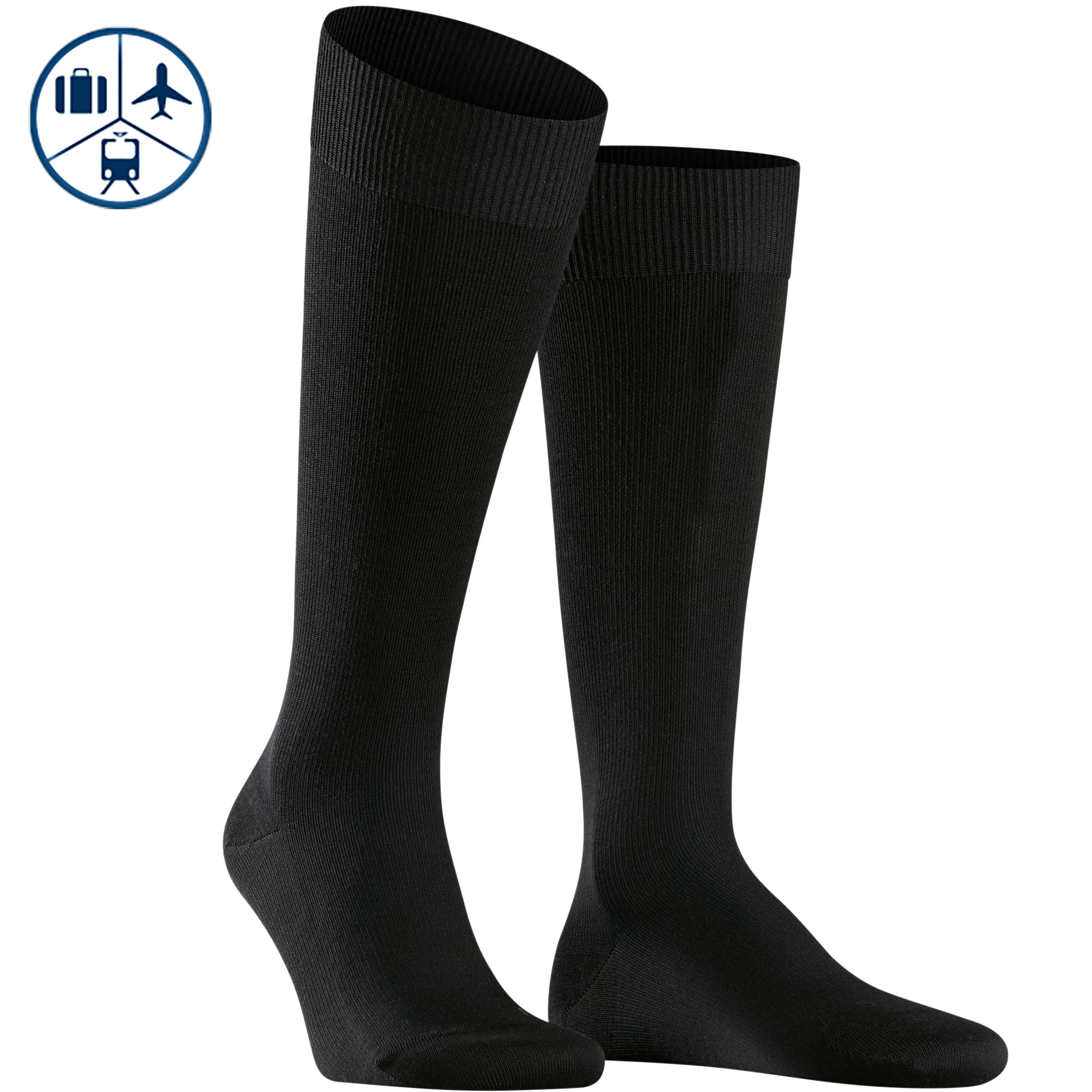Falke Herren Socken schwarz Schur-Wolle unifarben