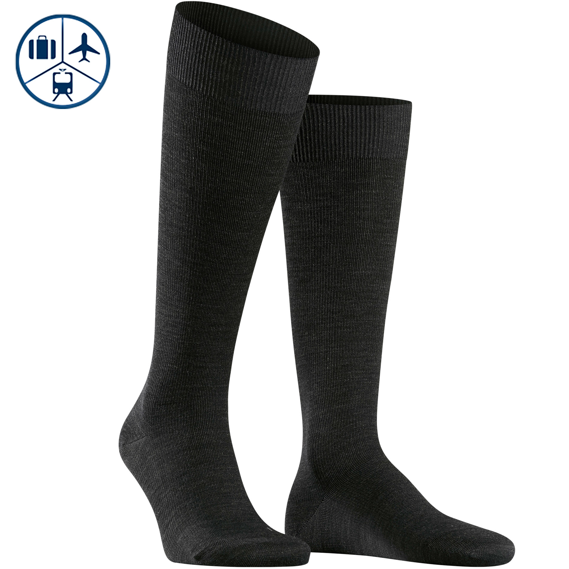 Falke Herren Socken grau Schur-Wolle unifarben
