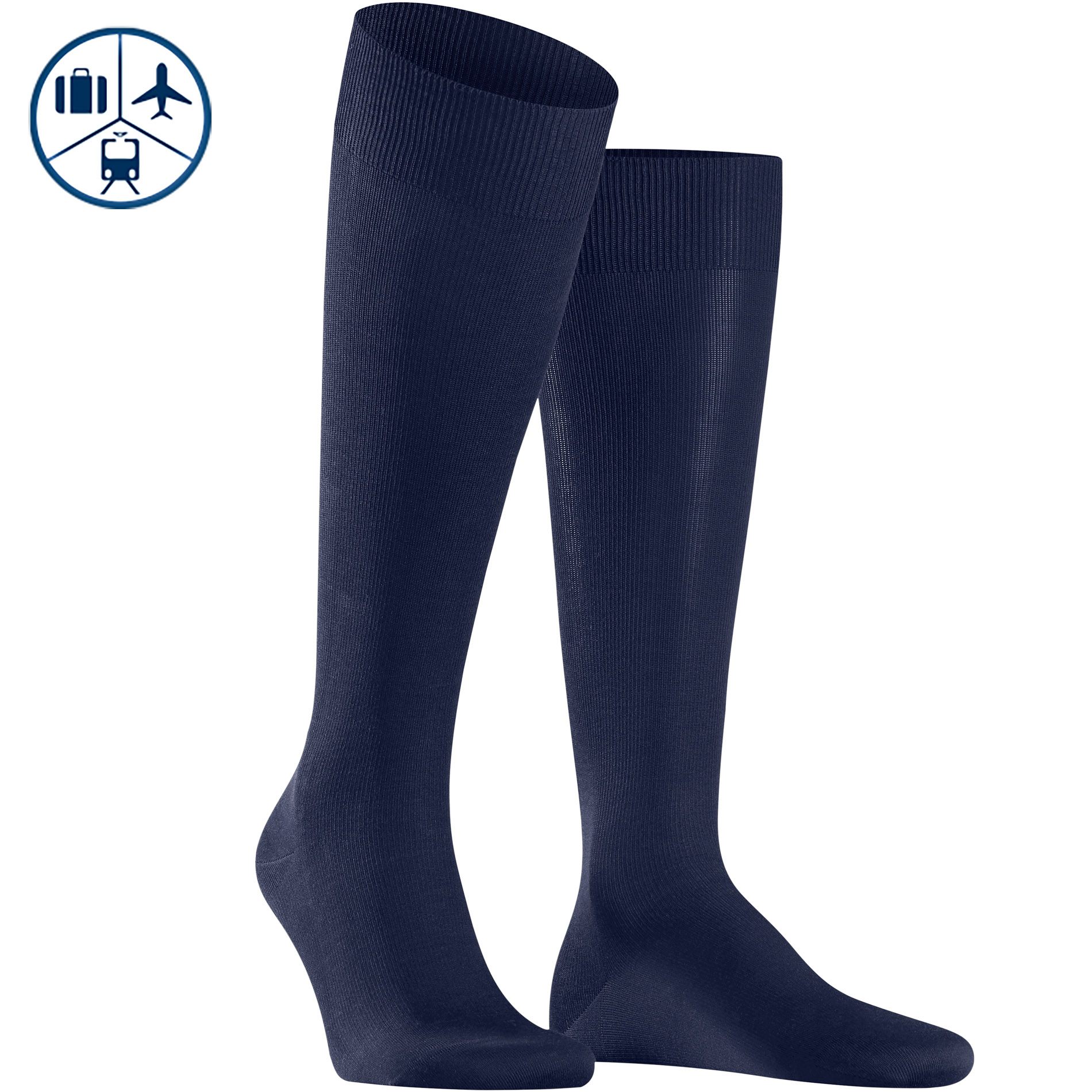 Falke Herren Socken blau Baumwolle unifarben