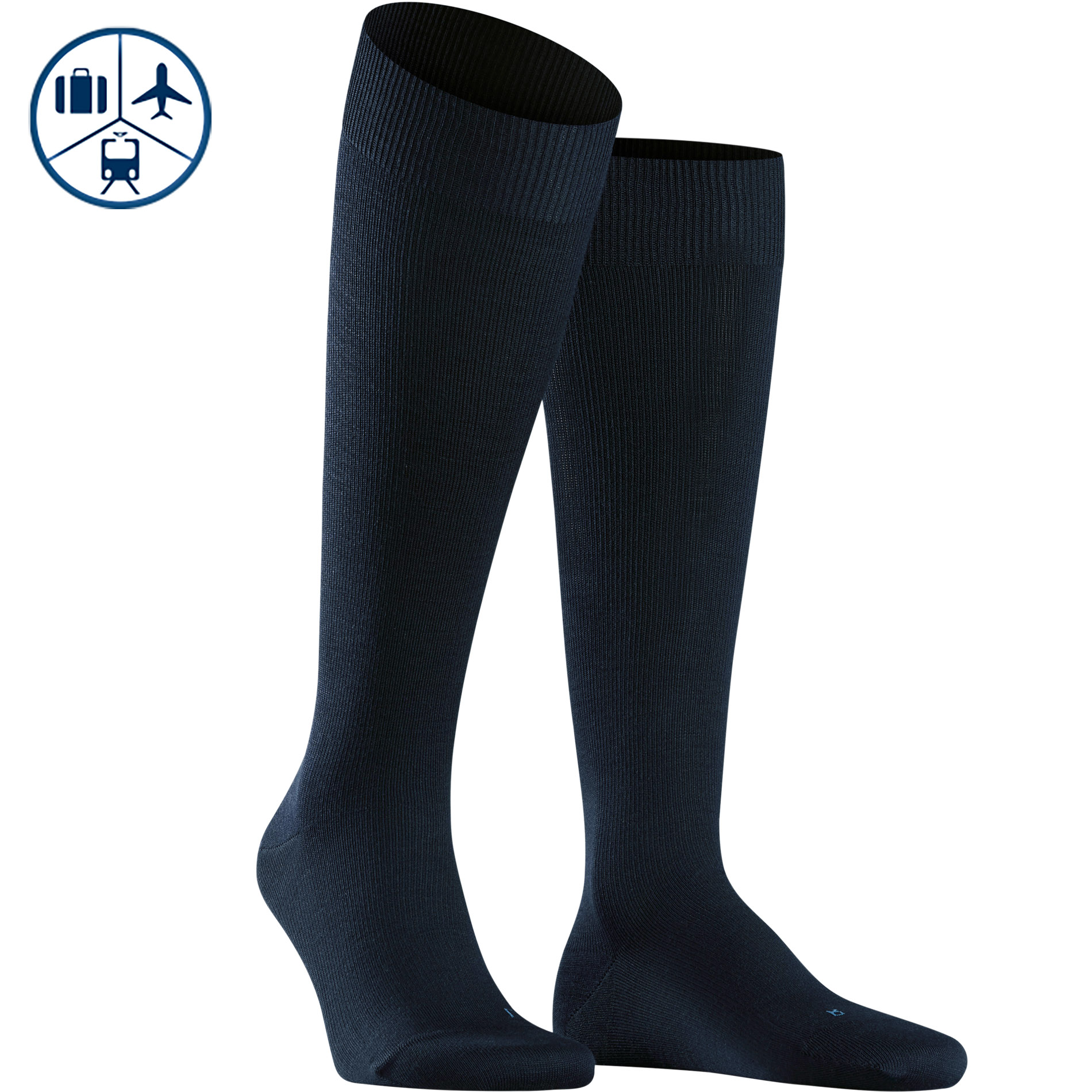 Falke Herren Socken blau Schurwolle unifarben