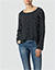 Blusenshirt mit Allover-Muster - marineblau