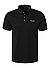Polo-Shirt, Baumwoll-Jersey, schwarz - schwarz